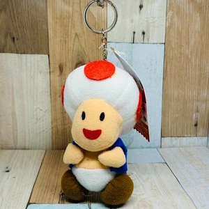 Banpresto 1996 Nintendo Super Mario World Plush Toy Keychain Toad - Picture 1 of 9