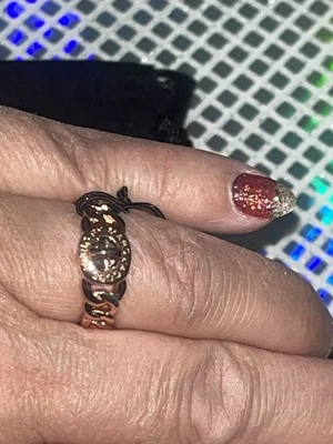 NWT Marc Jacobs Turnlock RoseGold Ring Size M/L - Image 1 of 4