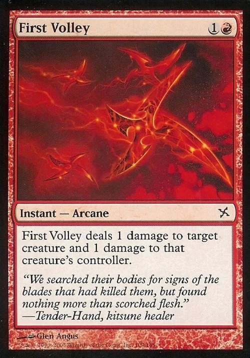 First Volley - Medium Play MTG Betrayers of Kamigawa - Image 1 of 1