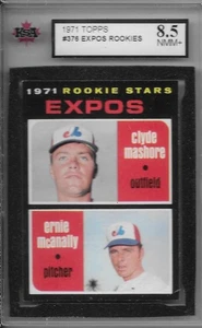 1971 TOPPS BASEBALL RC Clyde Mashore/Ernie McAnally #376 KSA 8.5 NMM+ Expos - Picture 1 of 2