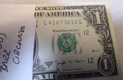 Lot of 100 $1 1963B Joseph W. Barr Notes!!! Free Shipping - Image 1 of 4