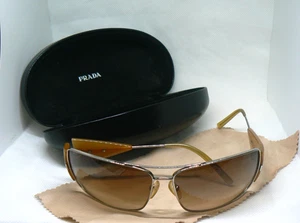 Prada SPR 55H Designer Sunglasses – Made in Italy | Brown Gradient Lenses - Picture 1 of 9