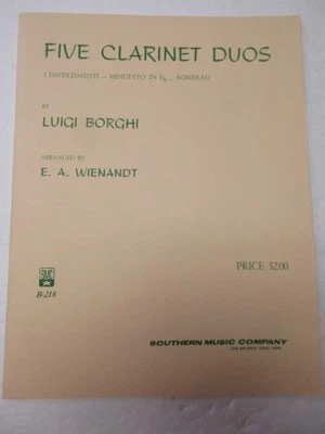 Luigi Borghi Five Clarinet Duos Clarinet Music Wienandt Southern Music Company - Image 1 of 4
