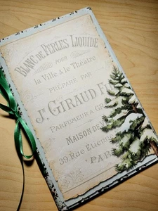 Junk Journal Blank Booklet "WINTER WONDER" Handmade Wildlife Lg 8.5"x5.5" 40pgs - Picture 1 of 20