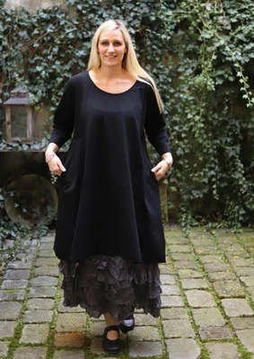 Privatsachen - Lagenlook TUNIKA PRÄUNREIN Gr 44 bis 52 - schwarz - Bild 1 von 4