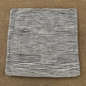 West Elm Silk Striations Midnight Throw Pillow Cover - Picture 1 of 9