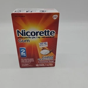 NEW Nicorette Nicotine Gum 2mg Cinnamon Surge - 100 Pieces Each Exp. 03/26  - Picture 1 of 5