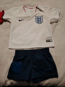 White/Navy England Football Kit 3-6 Month - Picture 1 of 1