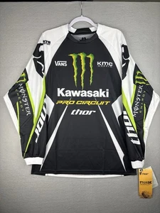 Monster Energy Kawasaki Pro Circuit Thor Motocross Jersey Mens Medium Racing - Foto 1 di 16