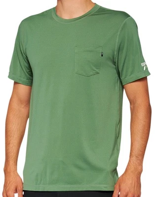 100% Mission Athletic Mens Short Sleeve T-Shirt Olive - Image 1 of 2
