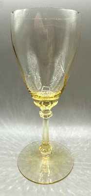 Vaso de agua de colección Heisey Crystal Old Dominion Sahara copa óptica amarilla Foto 1 de 4