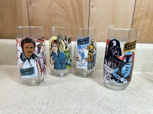 Burger King Star Wars The Empire Strikes Back Glasses Complete Set 1980 - Picture 1 of 12