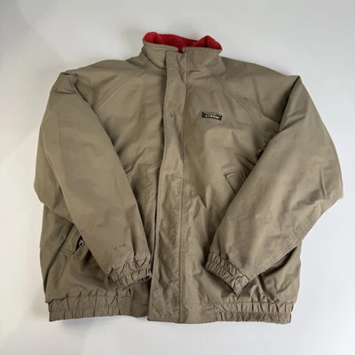 Vintage LL Bean Warm Up Jacket Fleece Lined Green Mens Made in USA PATAGONIA - Image 1 of 4