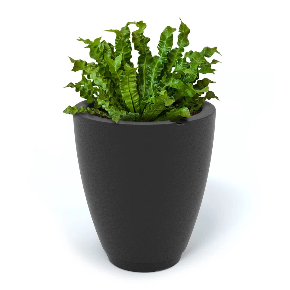 Caprio 18in Tall Planter - Black - 16in L x 16in W x 18in H - Built-in Water ... - Image 1 of 4