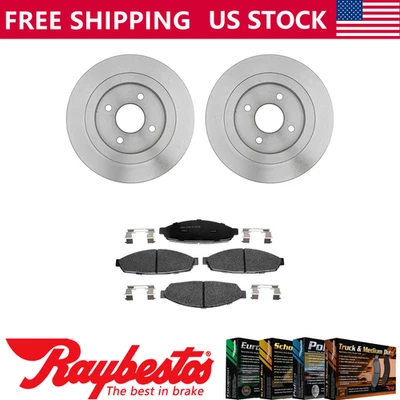 Rotores de freno delanteros + pastillas de freno de cerámica y herrajes para Lincoln Aviator 2003-2005 Foto 1 de 4