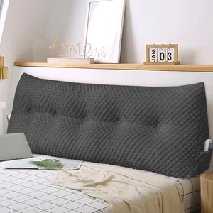 Large Triangular Headboard Wedge Pillow Soft and Supportive Headboard Backres... - Picture 1 of 7