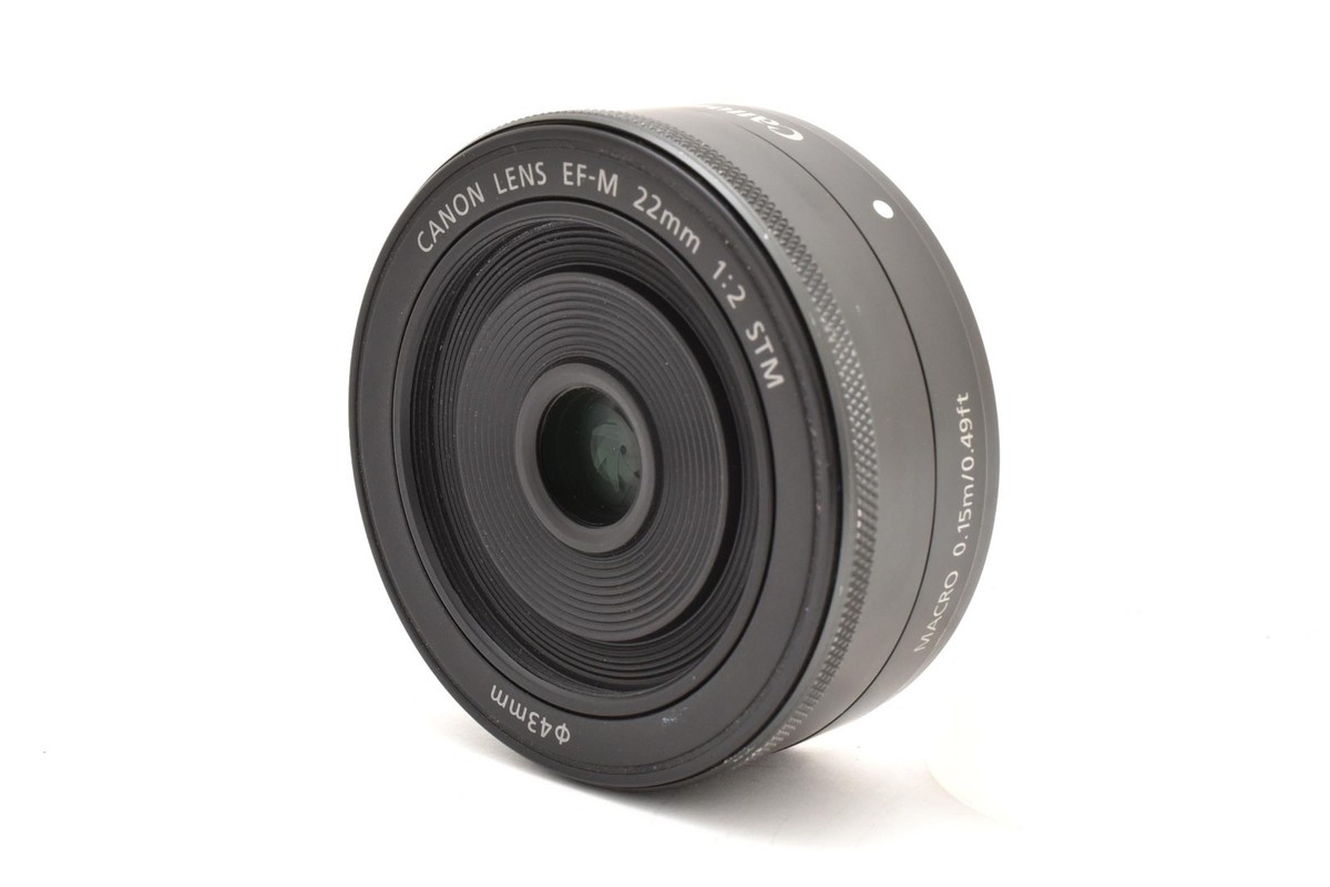 Canon LENS EF-M 22mm 1:2 STM 単焦点レンズ Canon 22mm f/2 STM Lens for EF-M Mount, Graphite Black {43}