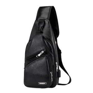 Shoulder Backpack Chest Bags Crossbody Daypack With Adjustable Fit Earphone - Picture 1 of 4