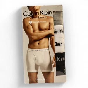 Calzoncillo boxer Calvin Klein para hombre de algodón elástico calce clásico talla grande (paquete de 5) - Imagen 1 de 7