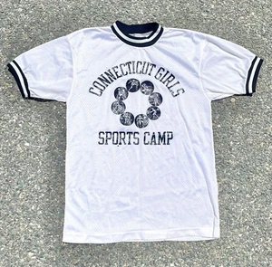 Vintage Champion UCONN Connecticut Girls Sports Retro 80s Jersey Shirt Size S - Picture 1 of 7