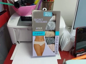Nwt Secret Treasures Womens Plus Seamless Hipsters 6 Pr Assortment 3x/13 - Picture 1 of 1
