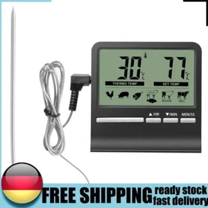 Digitale Küche Lebensmittelthermometer Sonde Meter Ofen Fleischgaren Alarm Timer - Bild 1 von 5