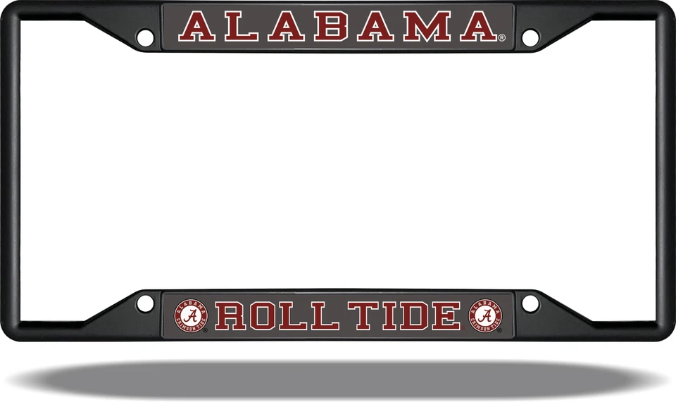 Marco de matrícula negro ROLL TIDE de la Universidad de Alabama Foto 1 de 1