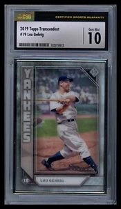 2019 Topps Transcendent Collection LOU GEHRIG /100 YANKEES HOF CSG 10 Gem Mint - Bild 1 von 2