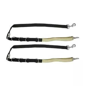 ¡Nuevo! RIENDAS LATERALES ELÁSTICAS AJUSTABLES TALLA CABALLO NEGRO NAILON con correas elásticas - Imagen 1 de 1