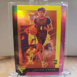 2021 Panini Chronicles Pink Flux Jalen Green Prizm RC # 229 - Foto 1 di 2