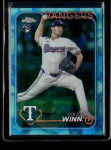 2024 Topps Chrome Update Cole Winn /175 Aqua Blue Lava Refractor Rookie Rangers  - Picture 1 of 2