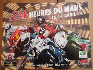 Plakat Offiziell 24 Heures Des Mans 1994 Motorcycles Plakat COA Moto Der - Bild 1 von 5