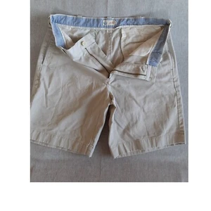 J. Crew Hombre 35 Relajado Verano Exterior Corto Cremallera Mosca Botón Algodón Puro Crema - Imagen 1 de 8