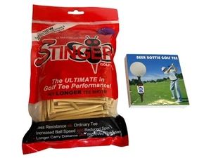 Golf Tee Stinger 200qty. 3” Pro XL Competition/ Beer Bottle Golf Tee Set 6qty - Picture 1 of 2