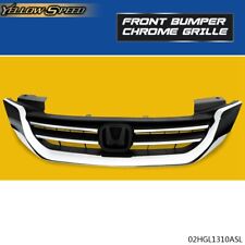 Fit For 13-15 Honda Accord 4Dr Chrome Front Hood Bumper Grill Grille Assembly