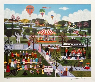 Jane Wooster Scott UNVEILING OF MAJOR CULPEPPER 手工签名限量版平版印刷 — 第 1/4 张图片