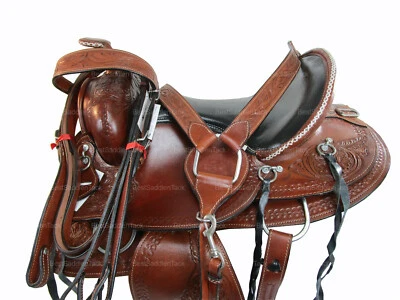 WESTERN GAITED SADDLE 马匹 PLEASURE 拖车工具皮革背包套装 15 16 17 18 — 第 1/4 张图片