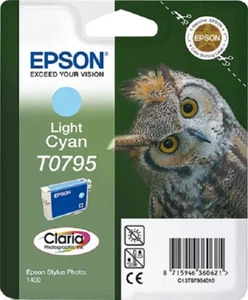 Original Tintenpatrone Eule Epson Stylus Photo T0795 - Light Cyan - Photo 1/1