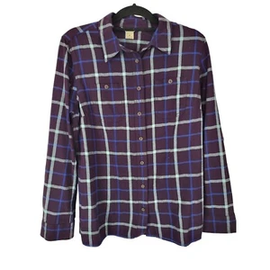 Duluth Trading Button Front Mens M Multicolor Plaid Long Sleeve Collared Top - Picture 1 of 8