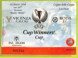 C1612- Vecchio BIGLIETTO PARTITA CALCIO 1998 VICENZA VS RODA - Picture 1 of 1