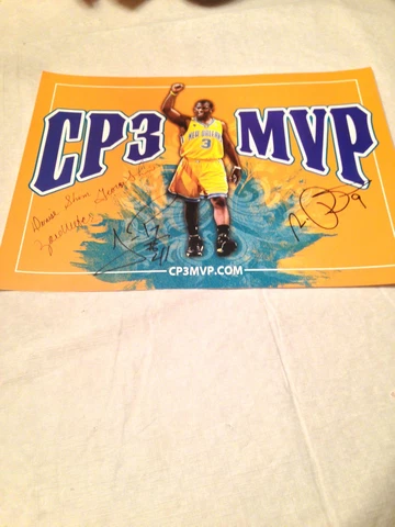 VINTAGE GEORGE DENISE SHINN SIGNED CHRIS PAUL MVP POSTER NEW ORLEANS HORNETS +++ Cover