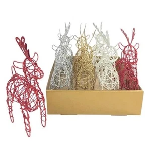 Assorted Wire Christmas Reindeer Decoration 19cm (Pk 1) - Picture 1 of 1