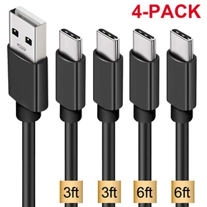 4-Pack OEM USB A to Type C Fast Charger Cable For Samsung Galaxy S8 S9 S10 Plus - Picture 1 of 6