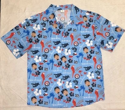Camisa grande con botones Jimmy Buffett Margaritaville Texas Rangers Marcus Semien Foto 1 de 4