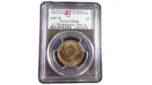 2007 D PCGS MS 68 Presidential Series  G.Washington Pos A Satin Finish Nice! - Picture 1 of 2