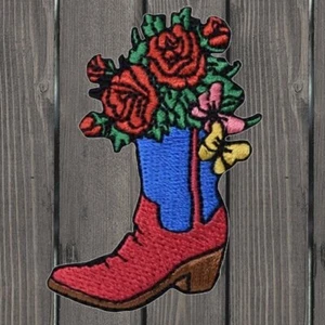 Cowboy Boot Embroidered Patch — Iron On - Picture 1 of 1