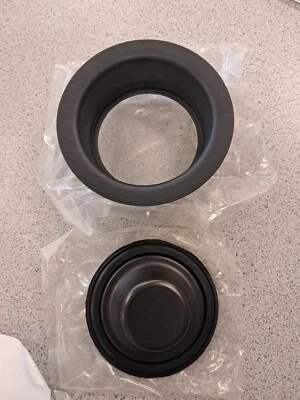 Waste Disposer Trim Collar With Matching Stopper In Venetian Bronze Finish - Image 1 of 4