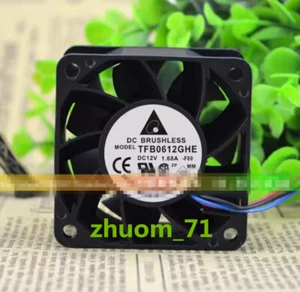 1PC Delta TFB0612GHE 12V 1.68A 6CM 6038 3-Pin Violent Boost Cooling Fan - Picture 1 of 3