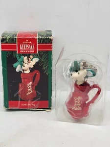 1990 Hallmark Keepsake ornamento golf la mia borsa Babbo Natale albero di Natale decorazione cervo - Foto 1 di 4