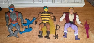 1980s Mattel Masters of the Universe Lot of 3 He-Man Figures w/ Accessories - Picture 1 of 7